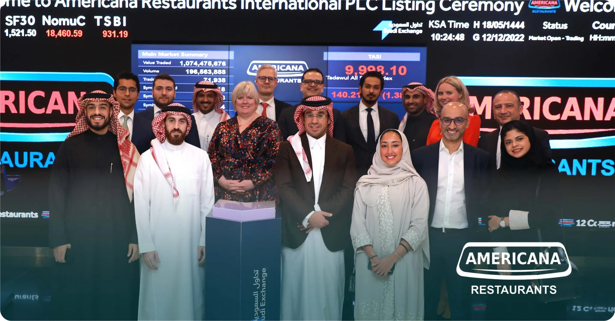 Darb Productions implemented the live broadcast of the listing of Americana simultaneously between Saudi Arabia and the UAE